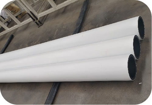 HDPE White Co-Extruded Mining Pipe In Panama (1)