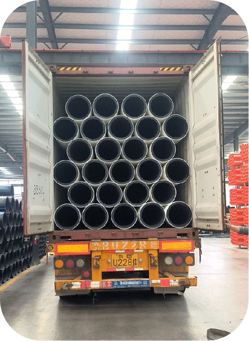 HDPE White Co-Extruded Mining Pipe In Panama (2)