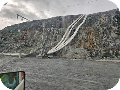 HDPE White Co-Extruded Mining Pipe In Panama (3)