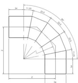 HDPE Segmented 90 Degree Bend